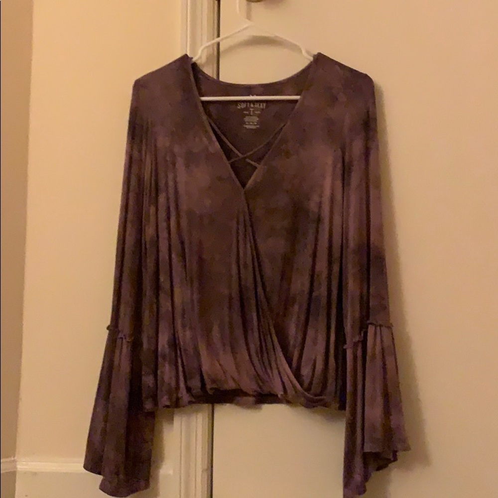 American eagle bell sleeve top